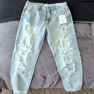 KanCan Light Blue Distressed Boyfriend Jeans